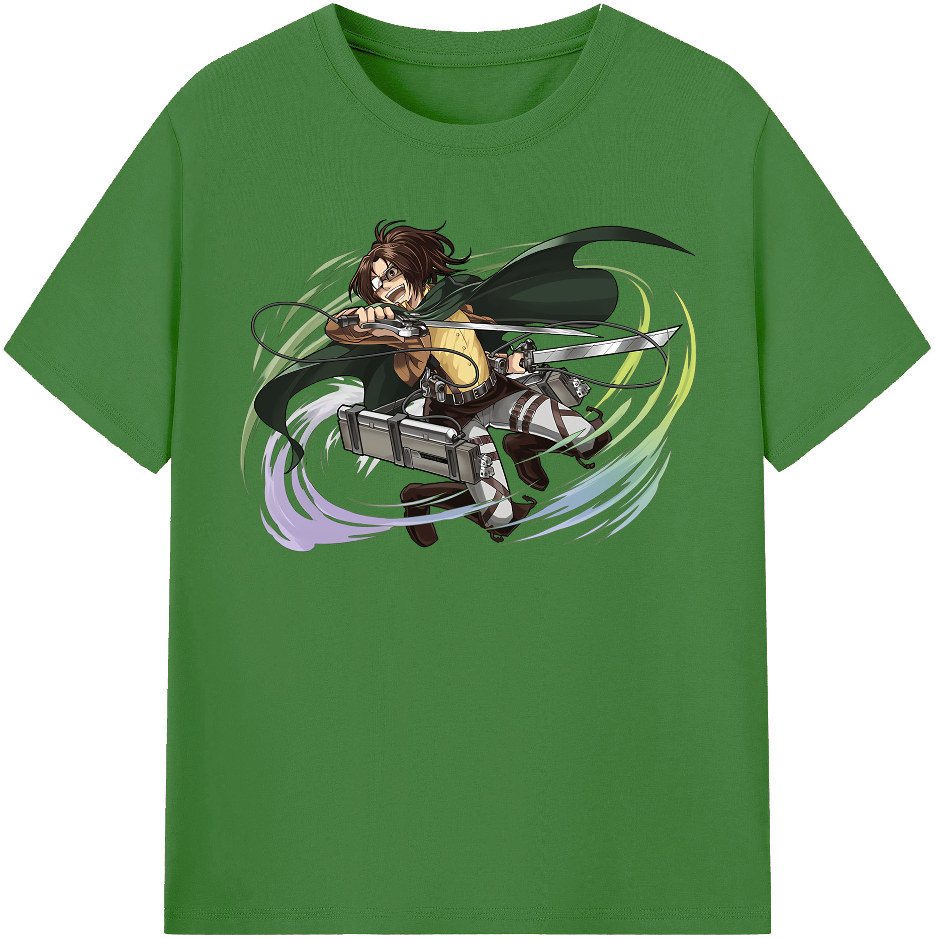 （画像用） 進撃の巨人 ハンジ·ゾエ Attack on Titan Hanji Zoe レディースカジュアルプリントTシャツ（綿100％）